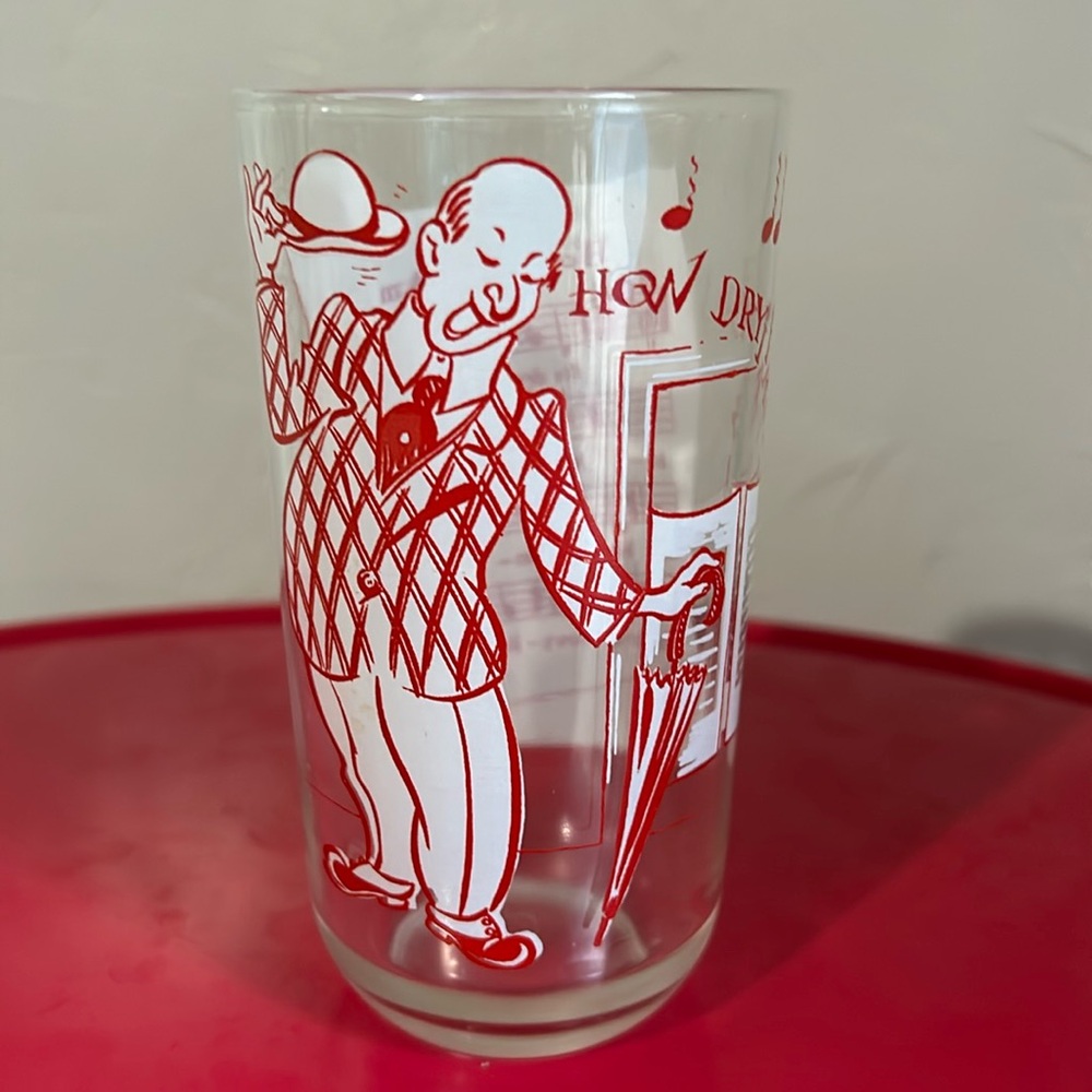 1950's Big Top Peanut Butter HOW DRY I AM Sing a Song Hazel Atlas
Glass Tumbler